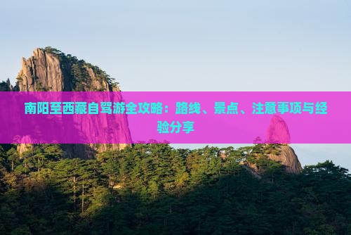 南阳至西藏自驾游全攻略：路线、景点、注意事项与经验分享