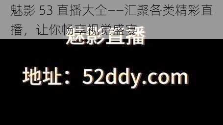 魅影 53 直播大全——汇聚各类精彩直播,让你畅享视觉盛宴