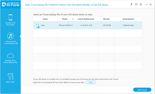 Wo<i></i>ndershare dr.fone toolkit for iOS截图