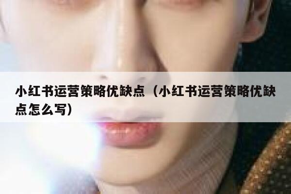 小红书运营策略优缺点（小红书运营策略优缺点怎么写）