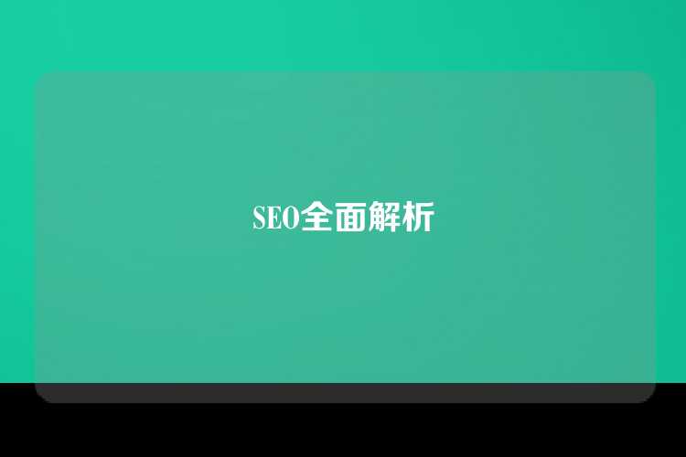 SEO全面解析