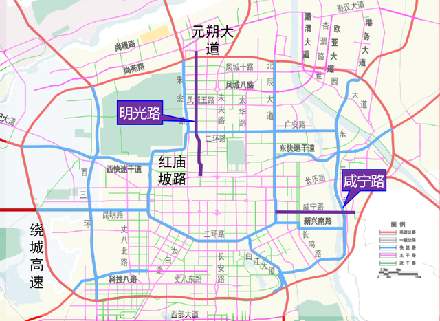咸宁路、明光路区位图