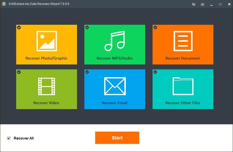 IUWEshare Any Data Recovery Wizard  7.9.9.9 官方版