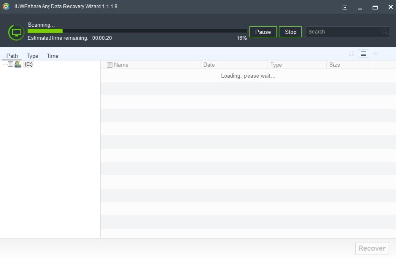 IUWEshare Any Data Recovery Wizard截图