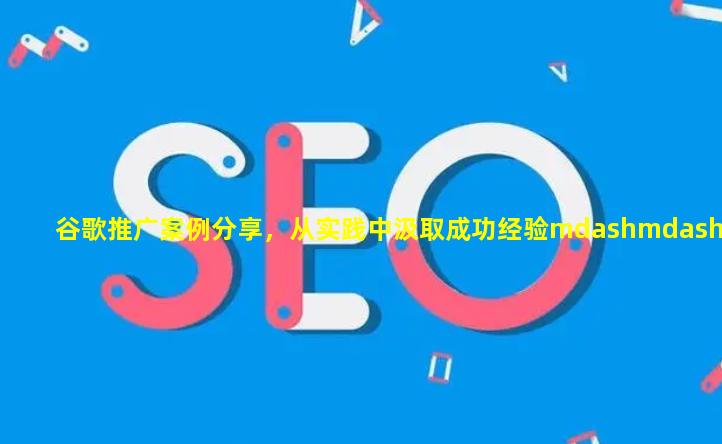 谷歌推广案例分享，从实践中汲取成功经验——PPT 详解