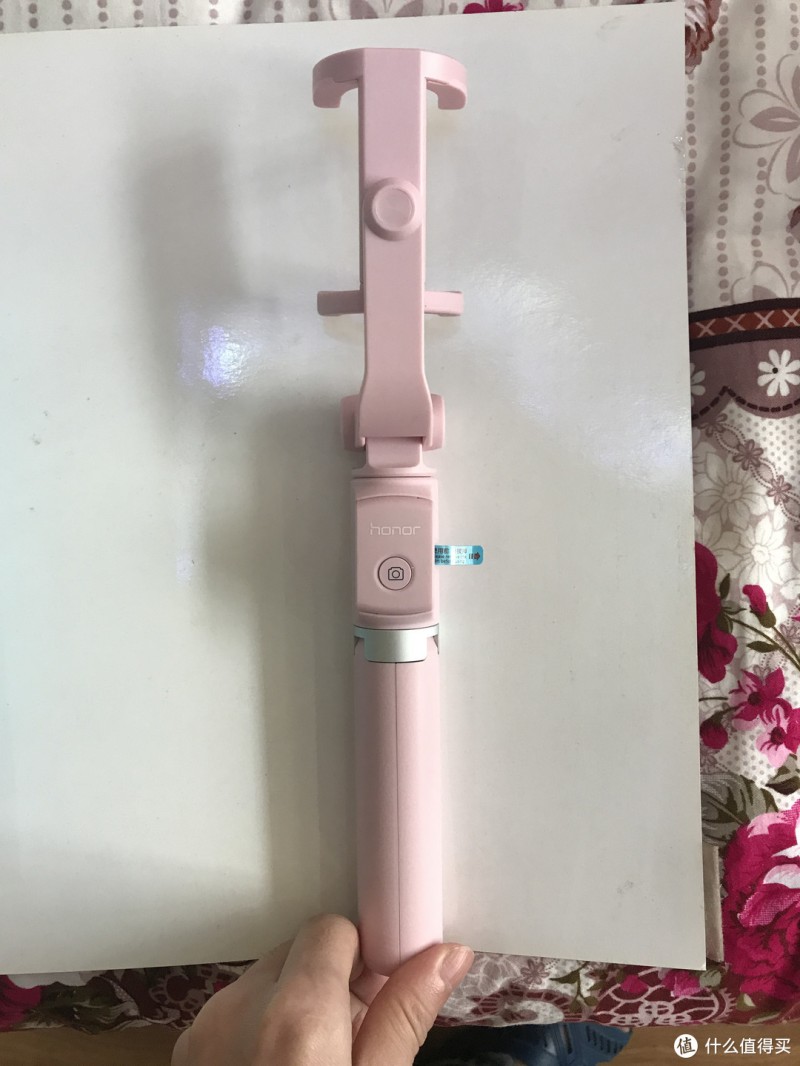 #晒单大晒#华为 荣耀AF15蓝牙无线自拍杆粉色款开箱，附小米自拍杆简单对比