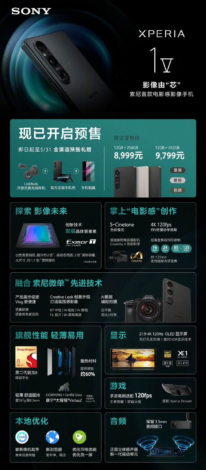 电影感影像手机！索尼Xperia 1 V正式发布索尼新手机「电影感影像手机！索尼Xperia 1 V正式发布」