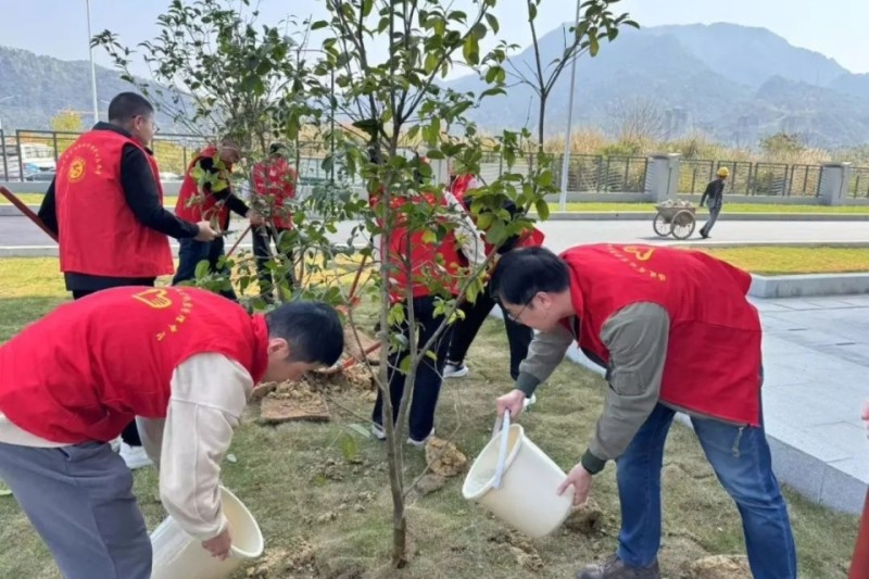 福建体彩开展义务植树活动
