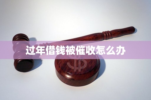过年借钱被催收怎么办