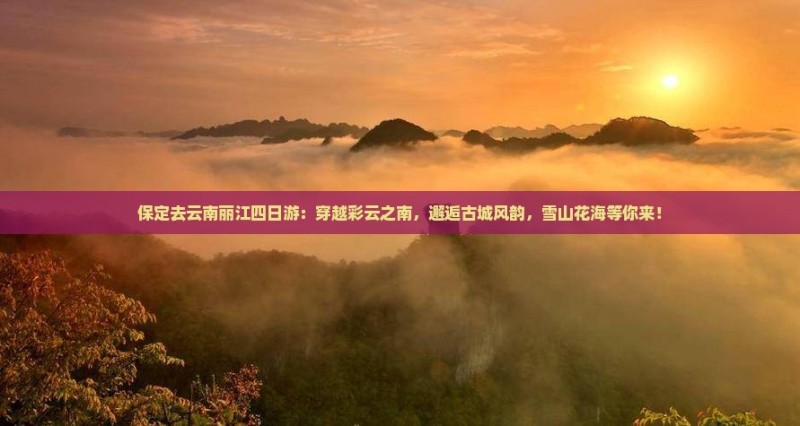 保定去云南丽江四日游
