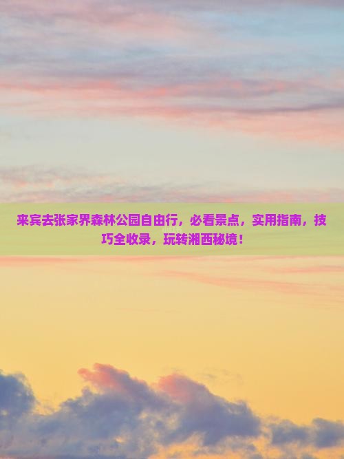 来宾去张家界森林公园自由行